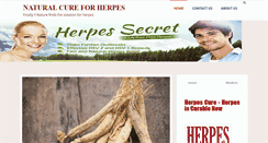 Desktop Screenshot of naturalcureforherpes.net